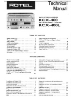 Rotel RCX-400-400L - Technical manual 